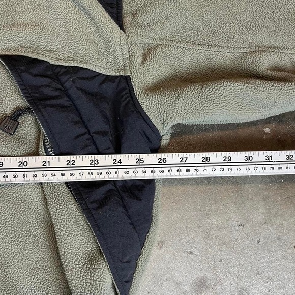 Vintage 90s Green and black fleece woolrich zip-up jacket - Picture 7 of 8